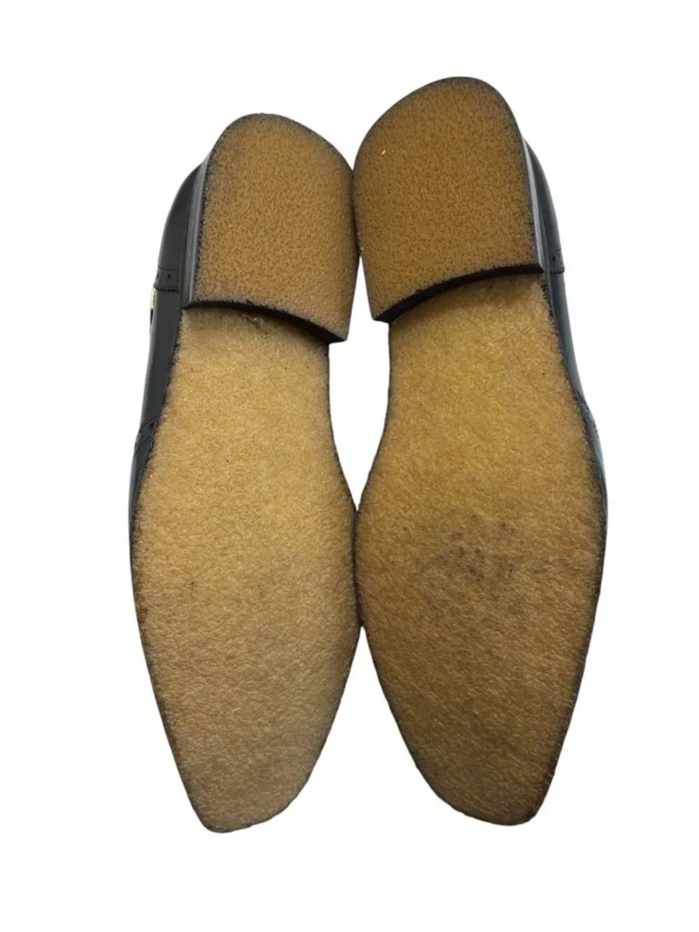 British Collection Mens Gray Leather Tassel Loafers 12 M/W With Brogue Detailing